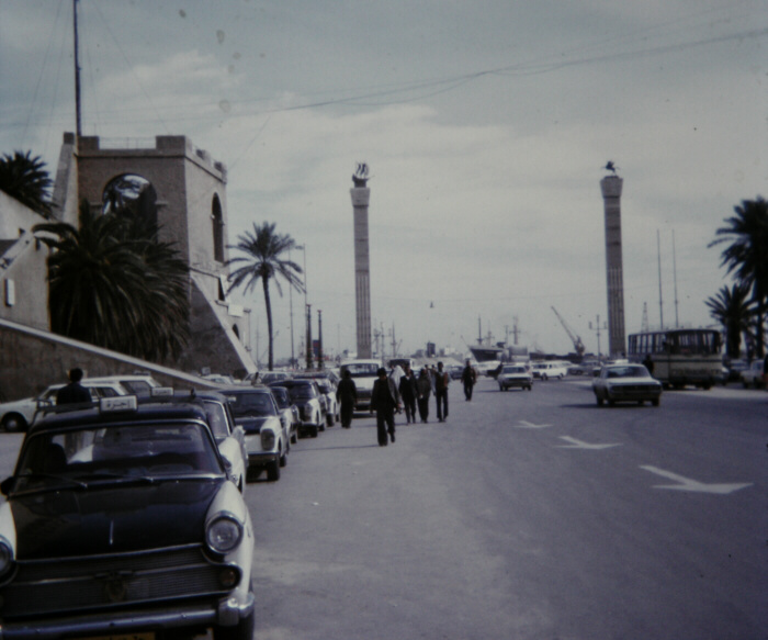 Tripoli pillars at the docks