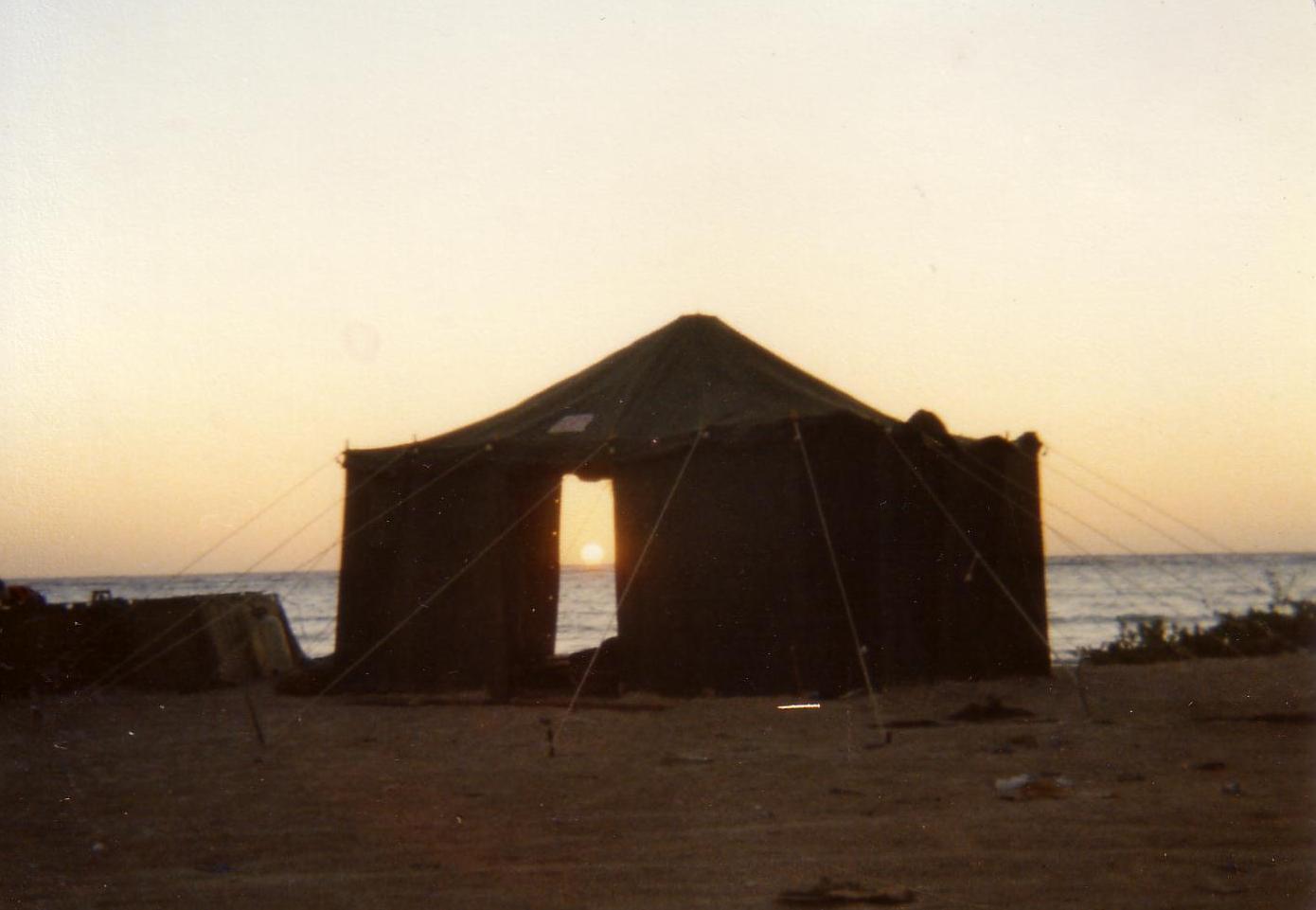 Camp on the beach north of Jeddah