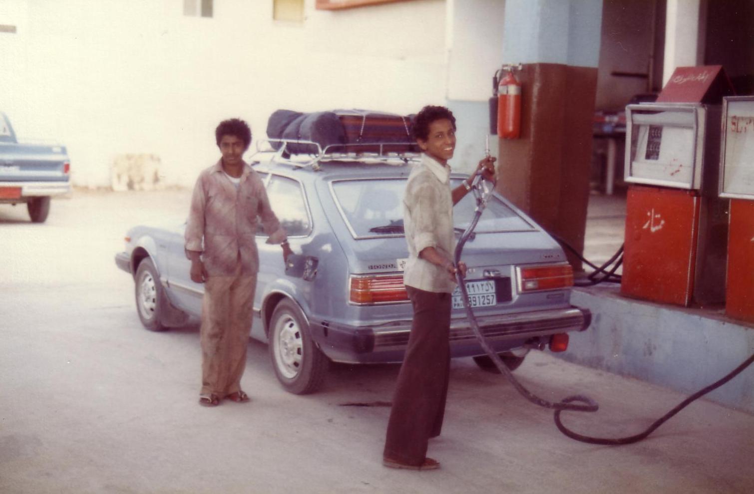 Filling the car in Taif