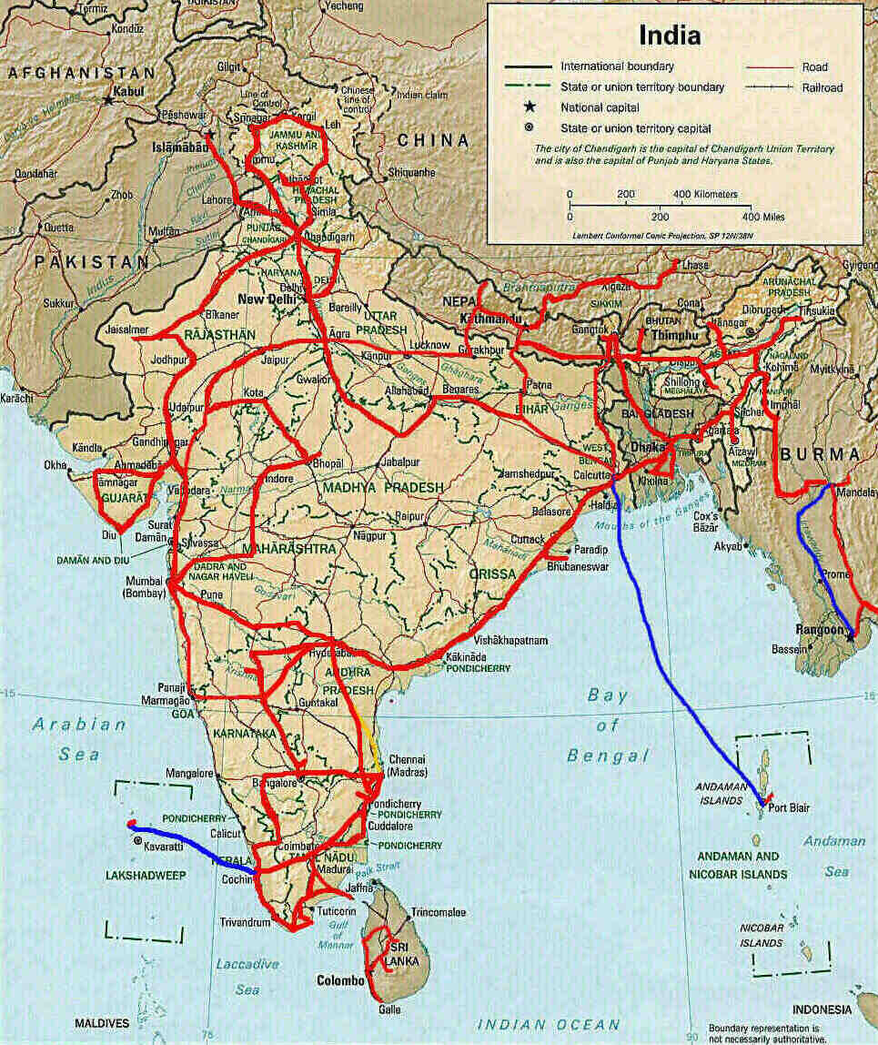 India grand tour map