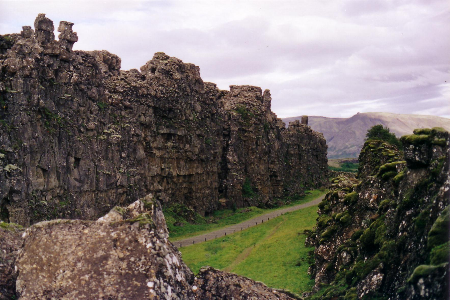 Tectonic plates Pingvellir Iceland