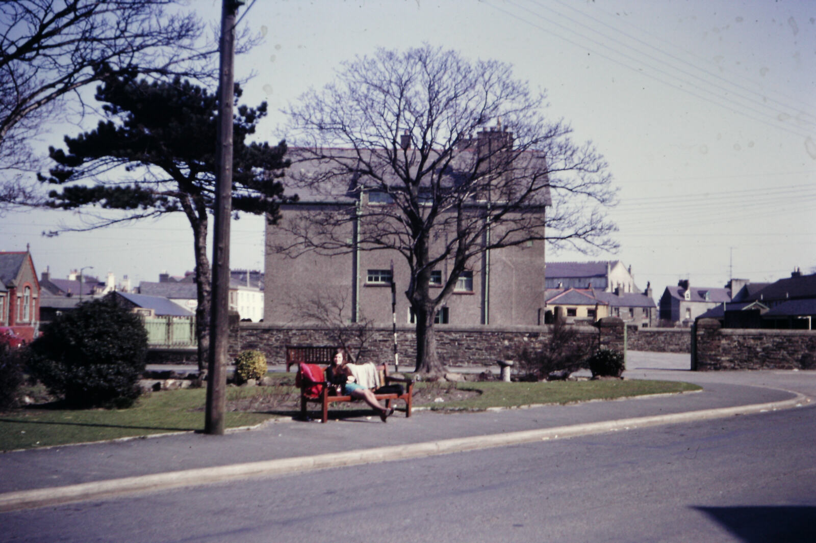 Waiting for a bus in Ramsey, Isle of Man