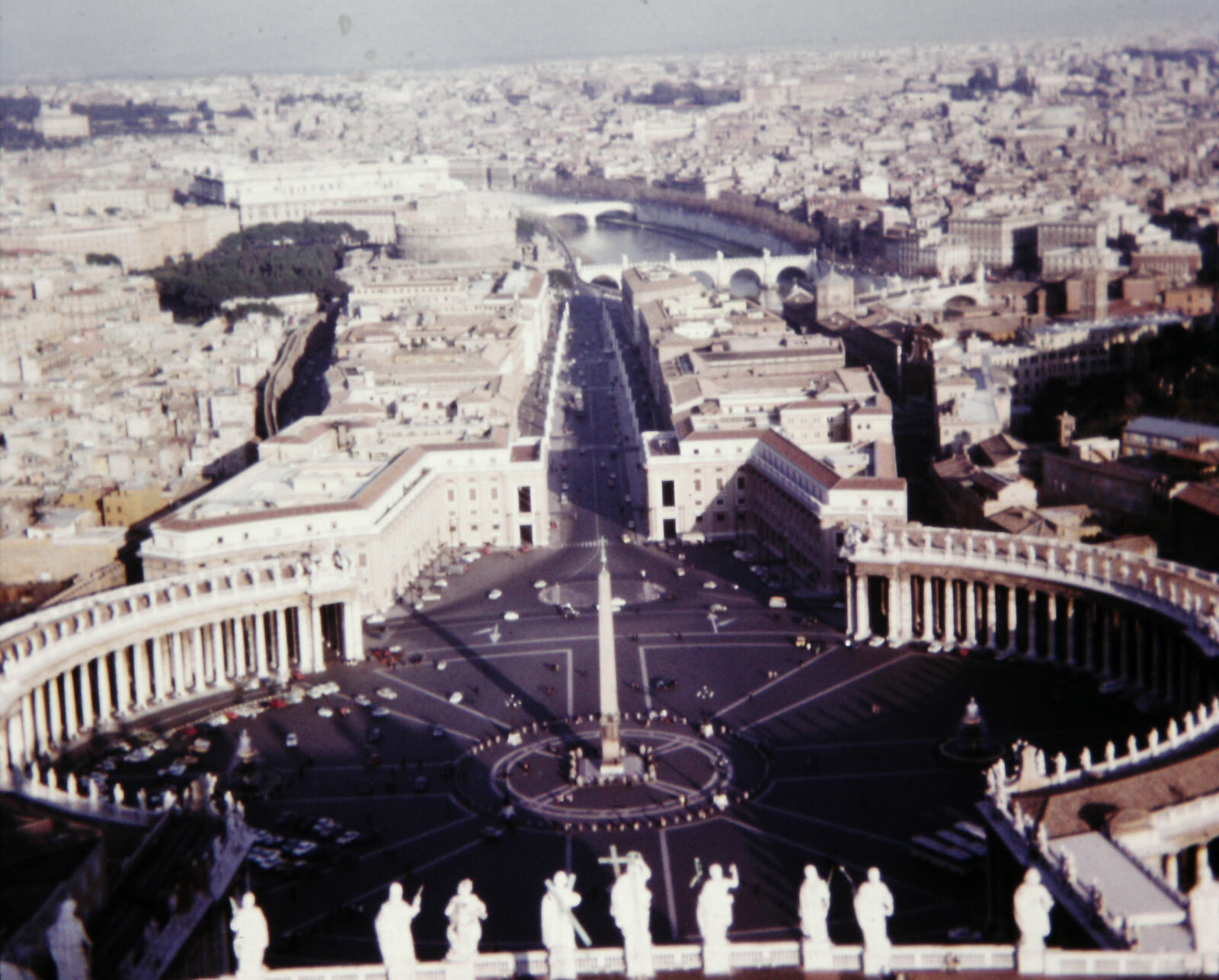 Piazza S Pietro from the dome of Saint Peter's Basilica