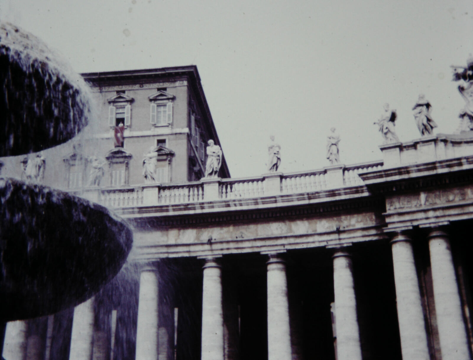 Pope Paul VI at a window of the Vatican