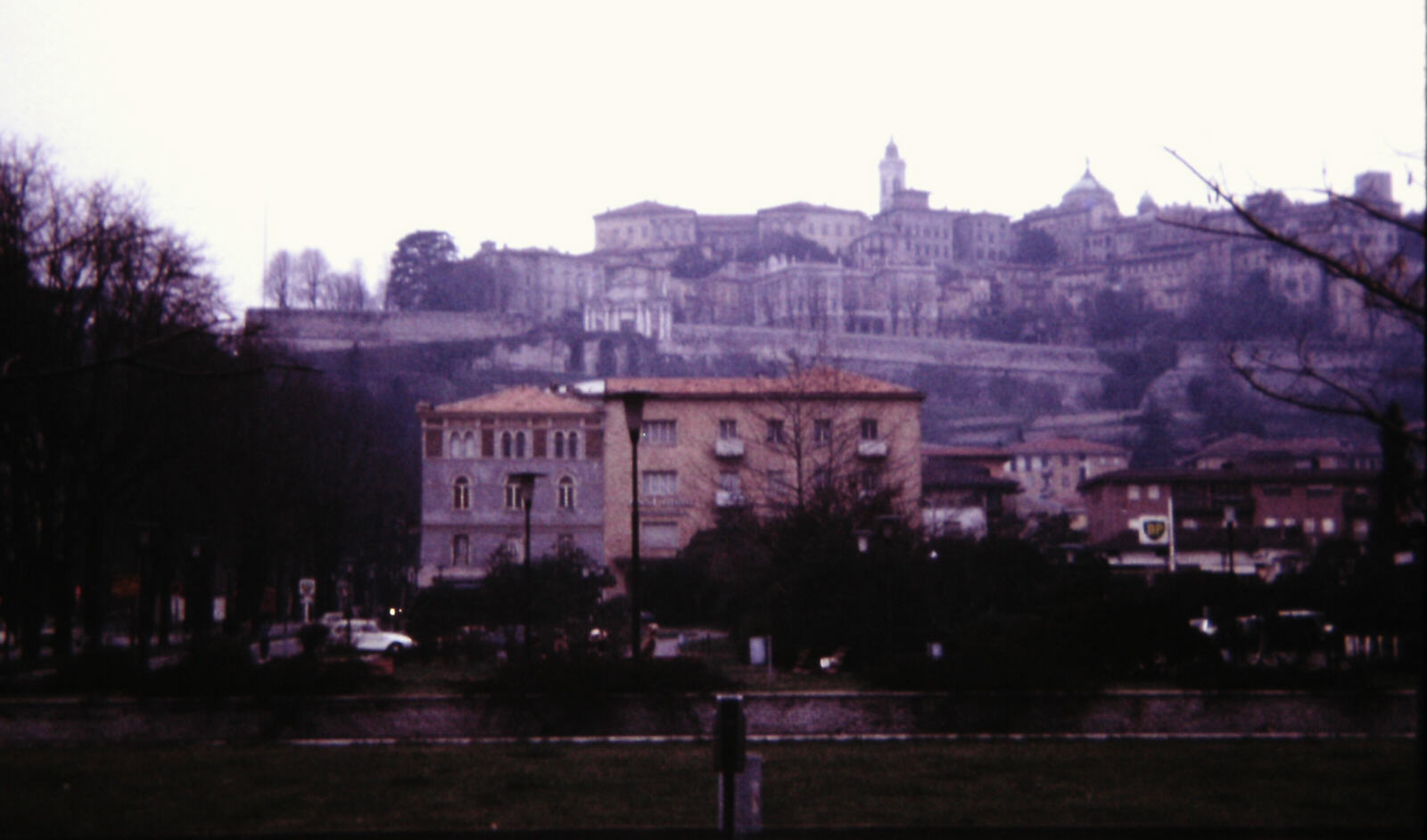 Bergamo Alto near Milan, from Via Zelasco