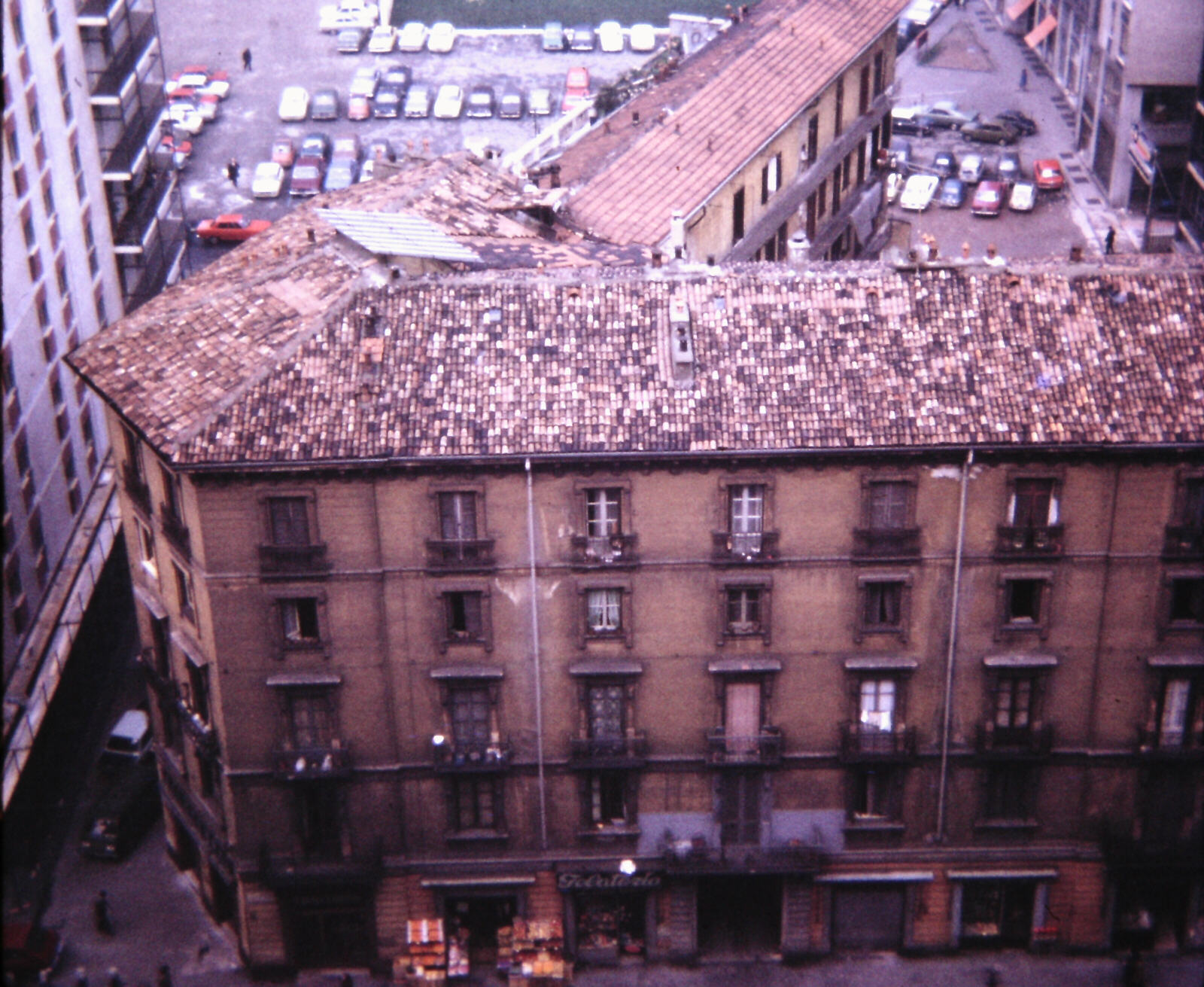 View from the 13th floor of Due Torri residence, Milan