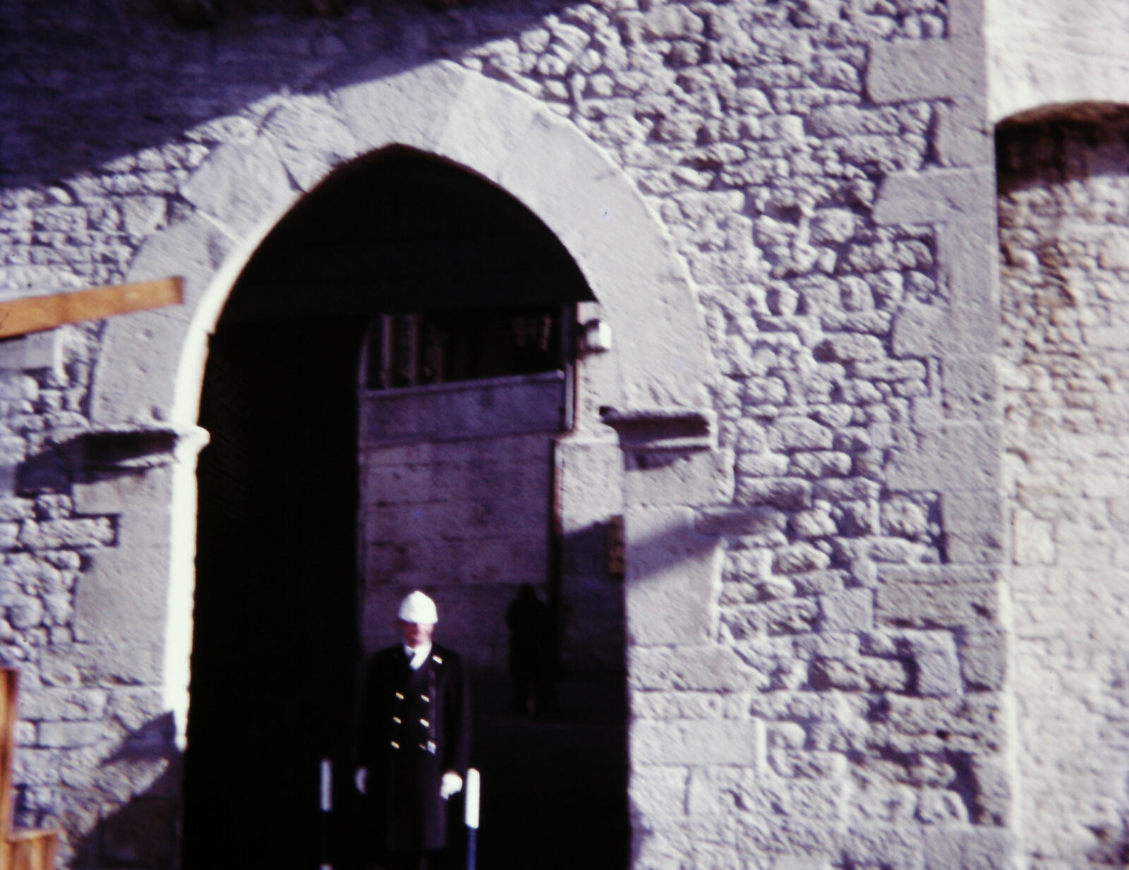 Policeman guarding the entrance to San Marino town