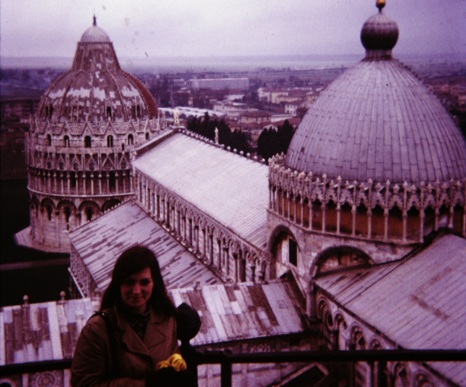 The Duomo from the top of the leaning tower in Pisa