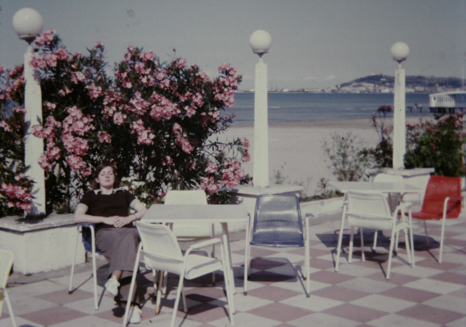 Sunbathing at the hotel Adriatiku at Durres, Albania