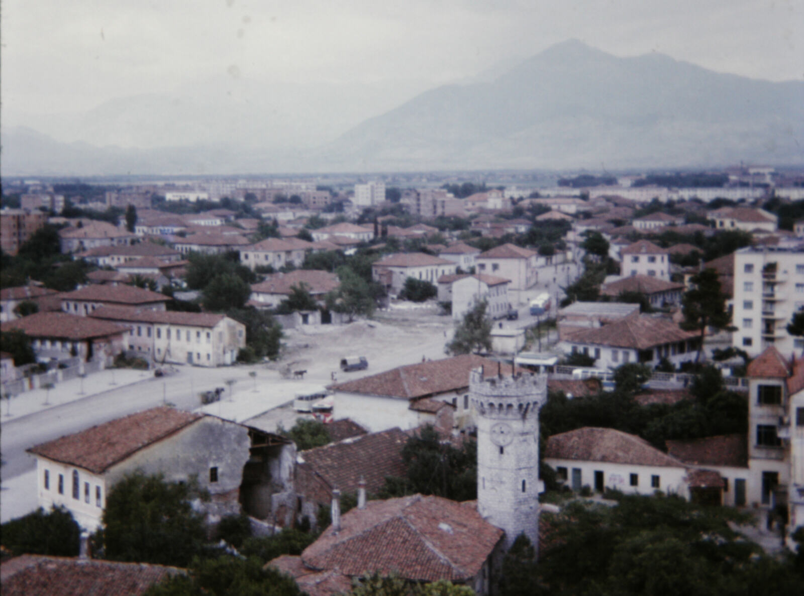 View of Shkoder tower and town, Albania