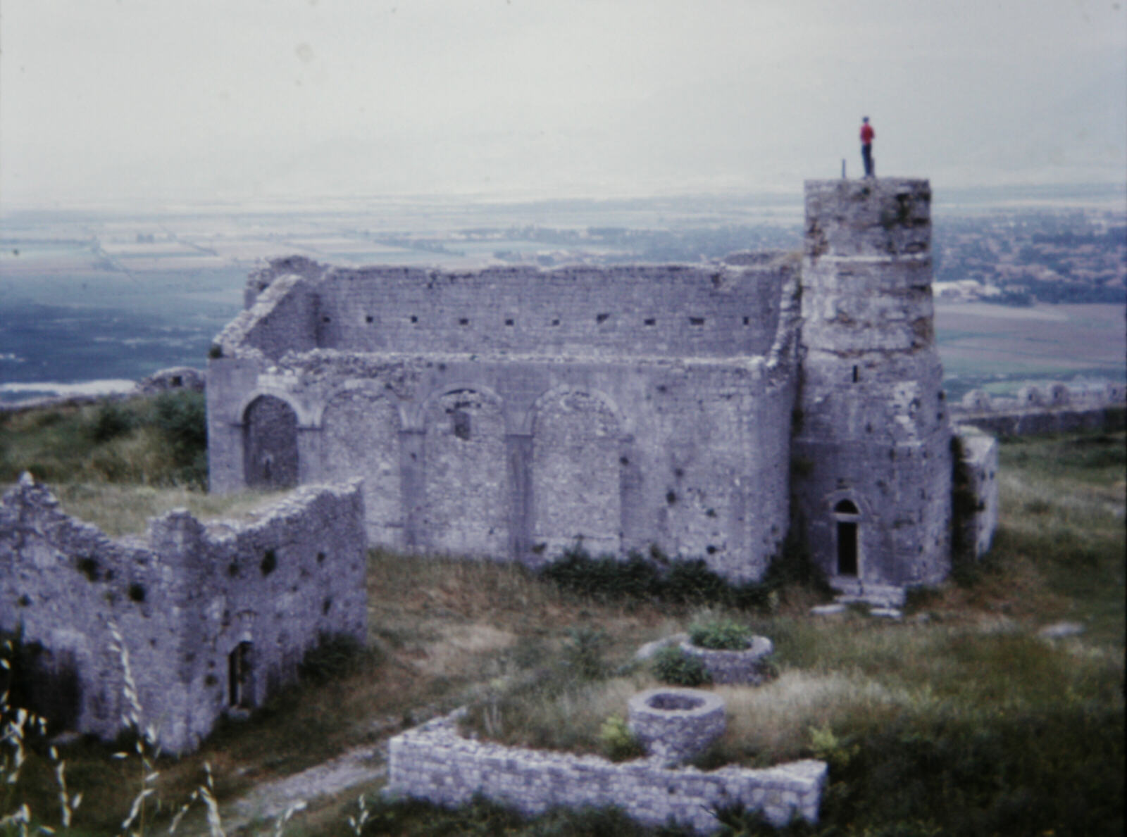 Ruined church beside Shkoder castle, Albania