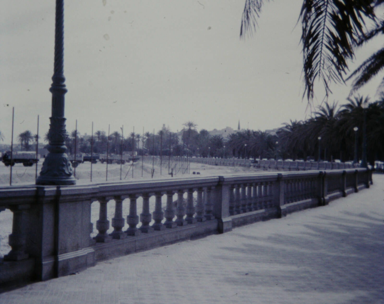 The promenade or Corniche (Avenue el Fath) facing east, in Tripoli, Libya