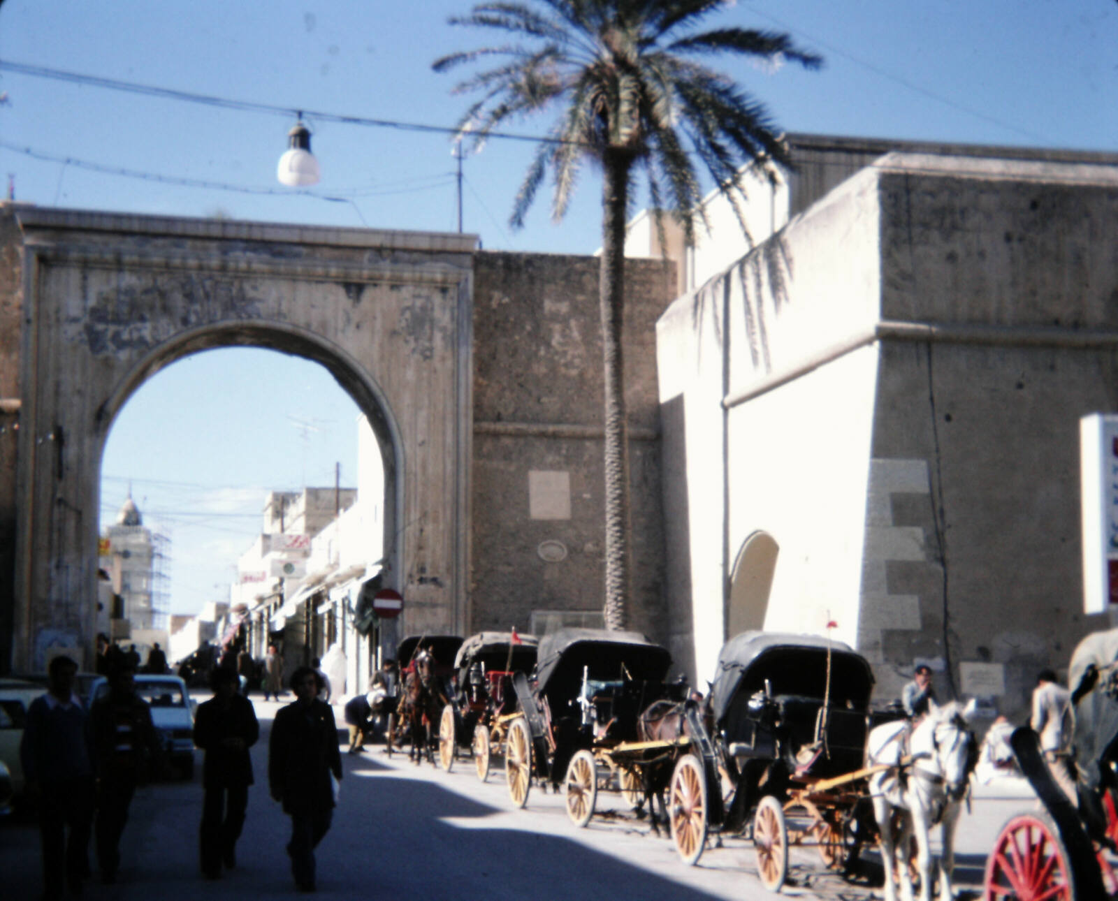 Bab el Mushia souk entrance in the old city, Tripoli, Libya