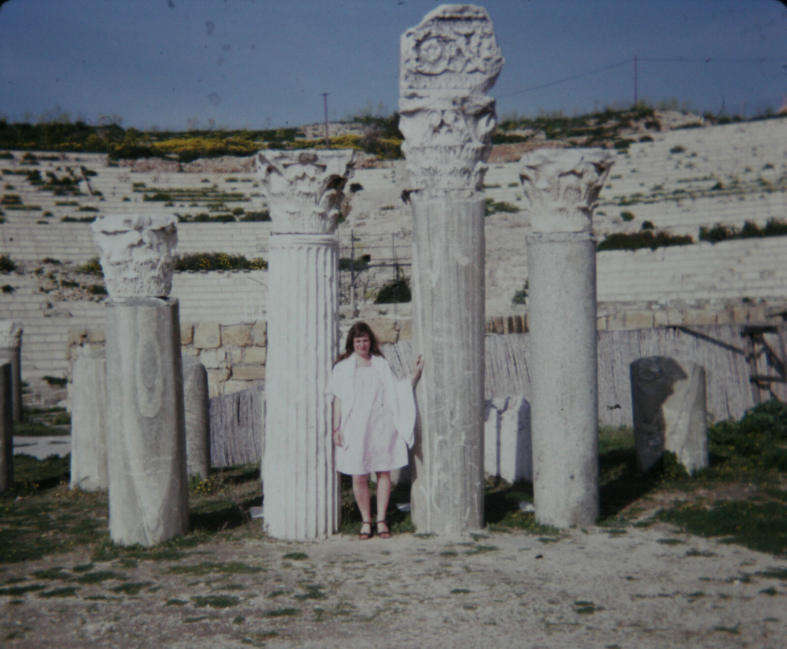 The Roman theatre ruins in Carthage, Tunisia