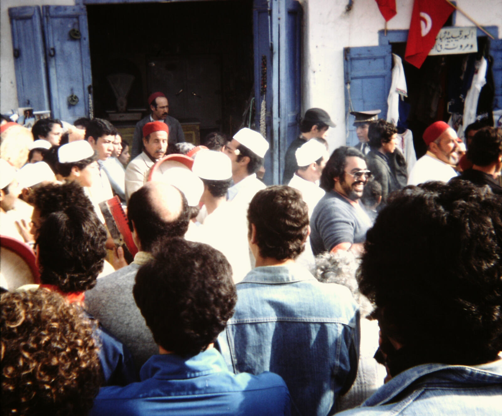 Independence Day procession in Sidi Bou Said, Tunisia