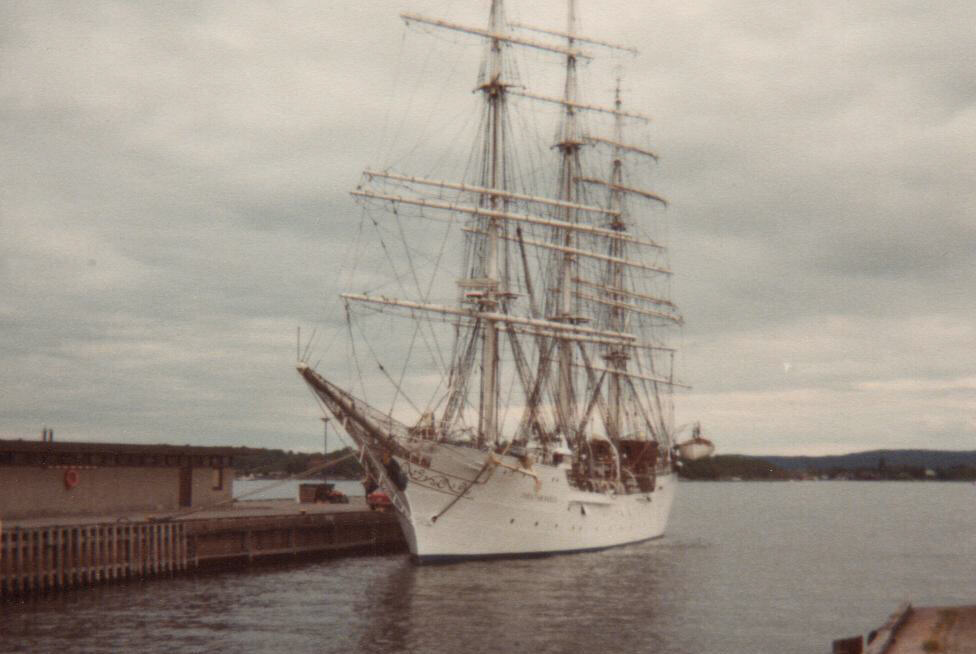 The Christian Radich ship in Oslo harbour. 