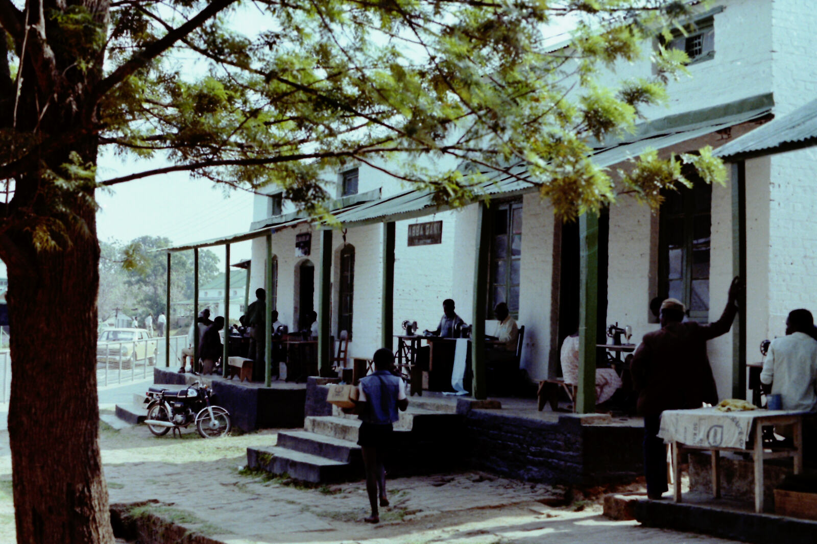 Sewing machinists in Livingstone Avenue, Blantyre, Malawi