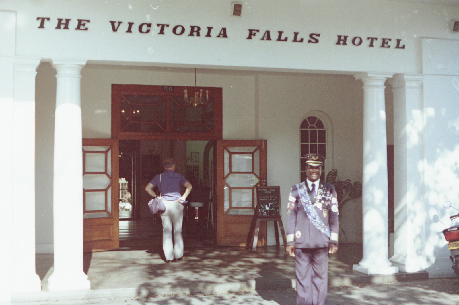 The historic Victoria Falls hotel