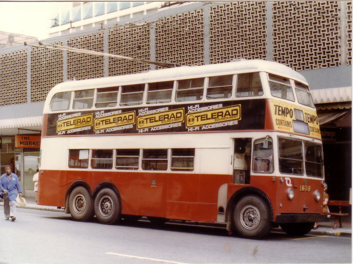 A 'blacks-only' trolleybus in Johannesburg, South Africa