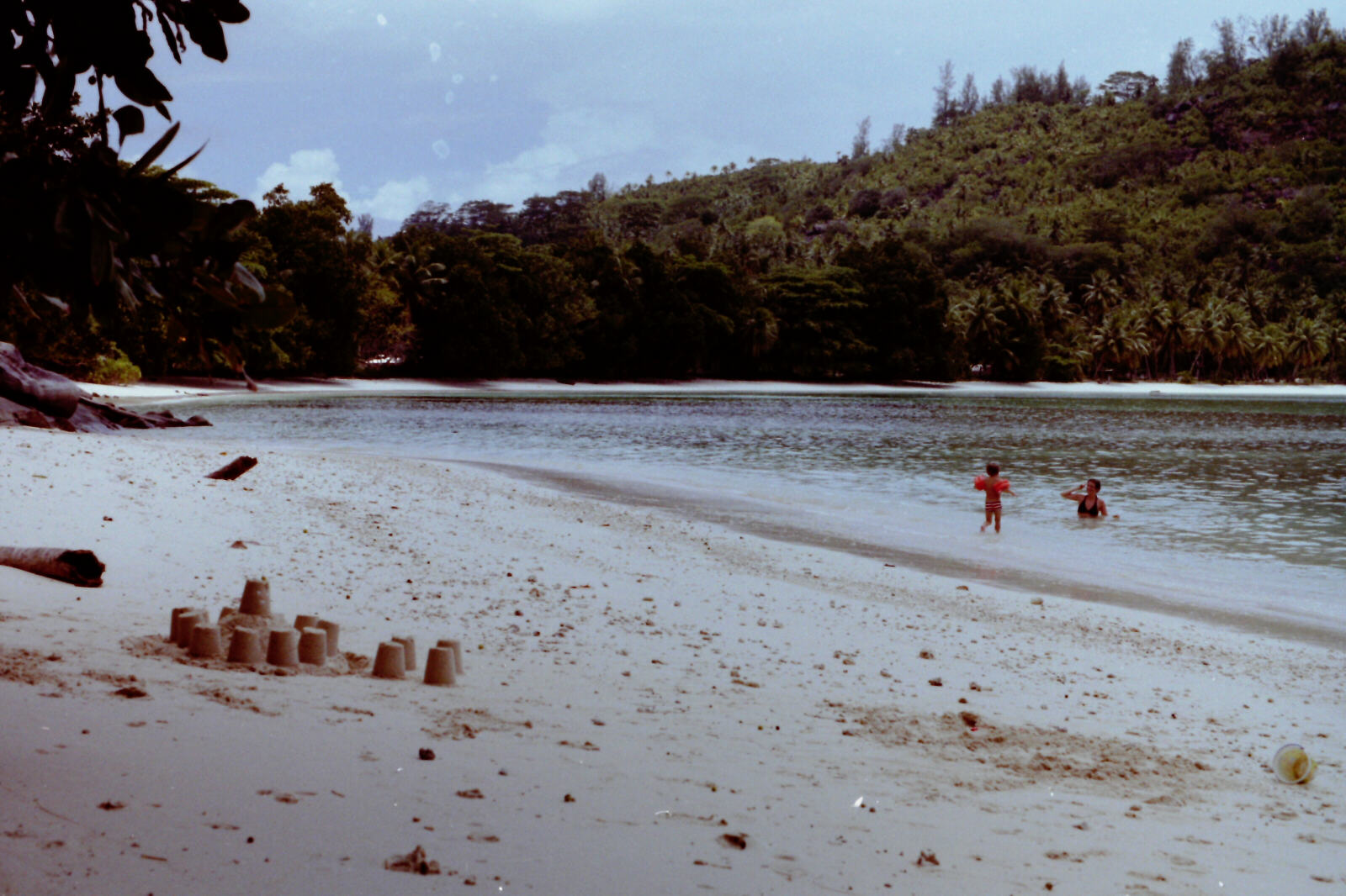 On the beach at Port Launay on Mah, Seychelles