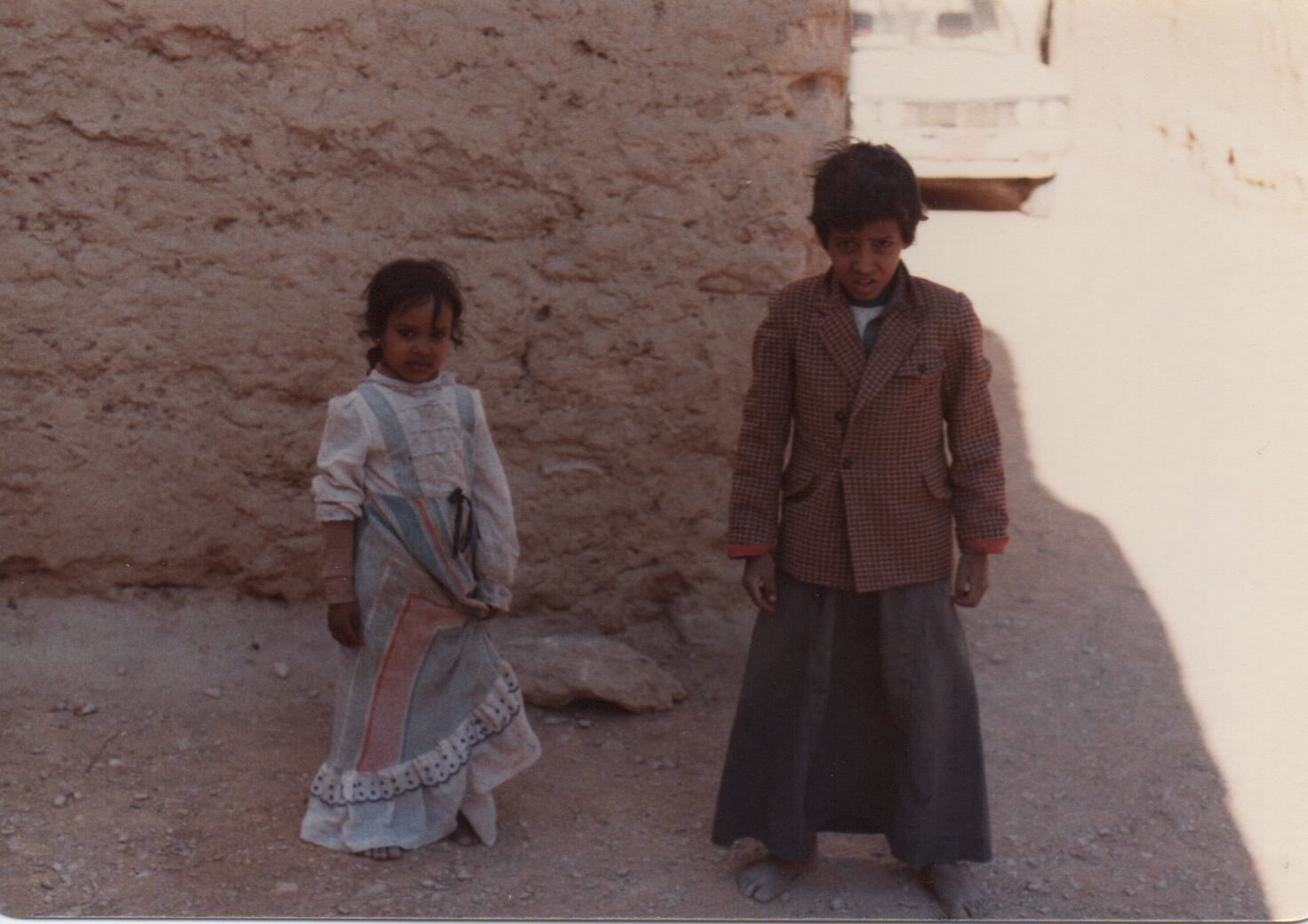 Children in a street in All Diriyah near Riyadh, Saudi Arabia