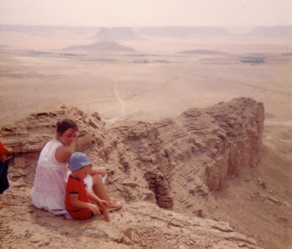 At the top of the Camel Trail near Riyadh, Saudi Arabia