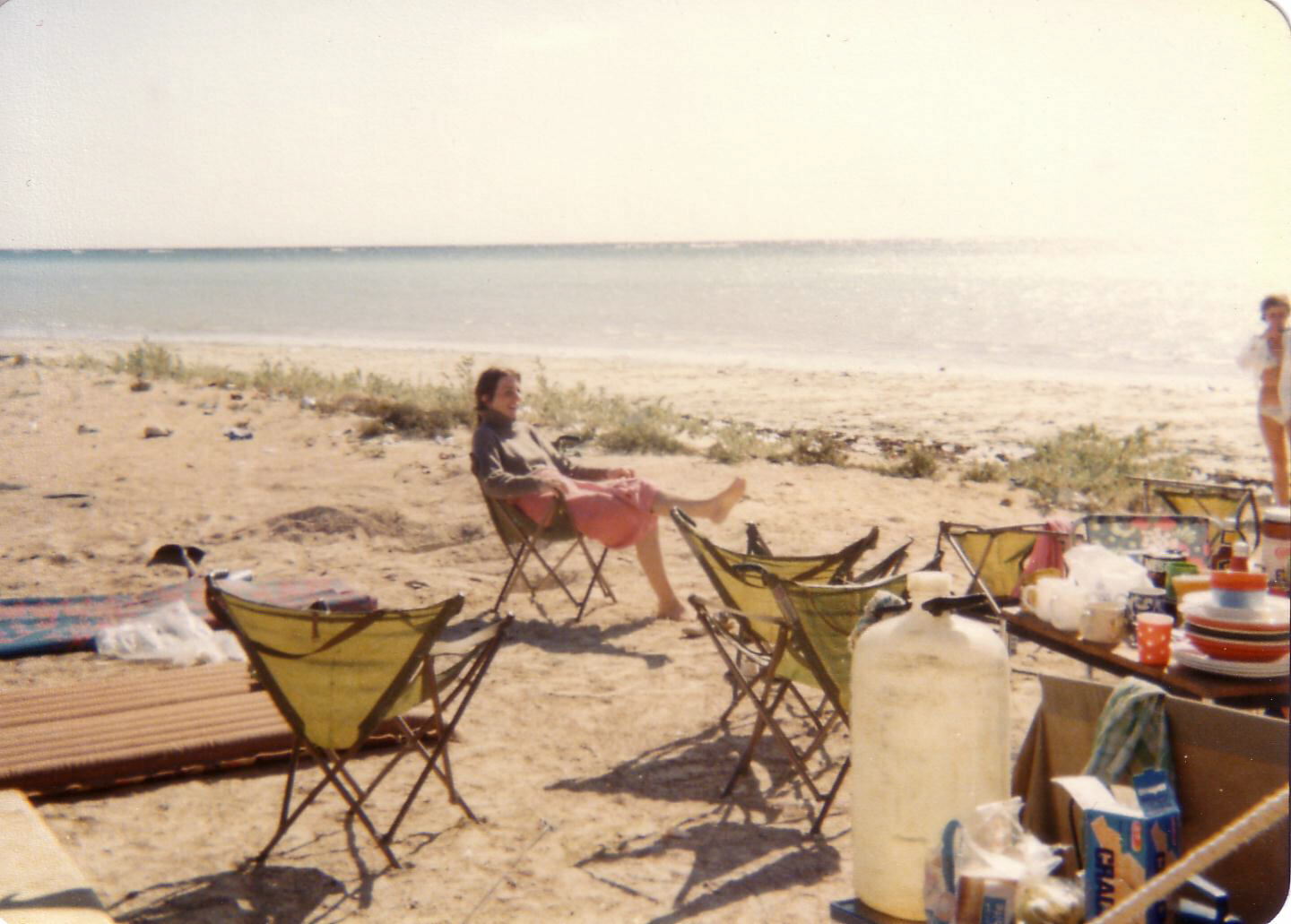 Camp on the beach north of Jeddah, Saudi Arabia