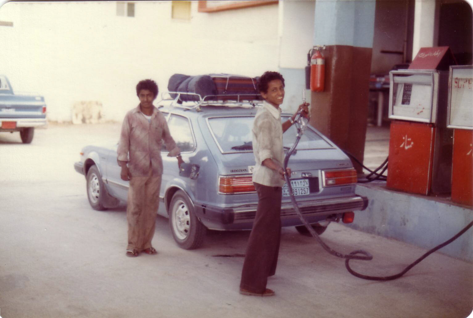 Filling up the car in Taif, Saudi Arabia