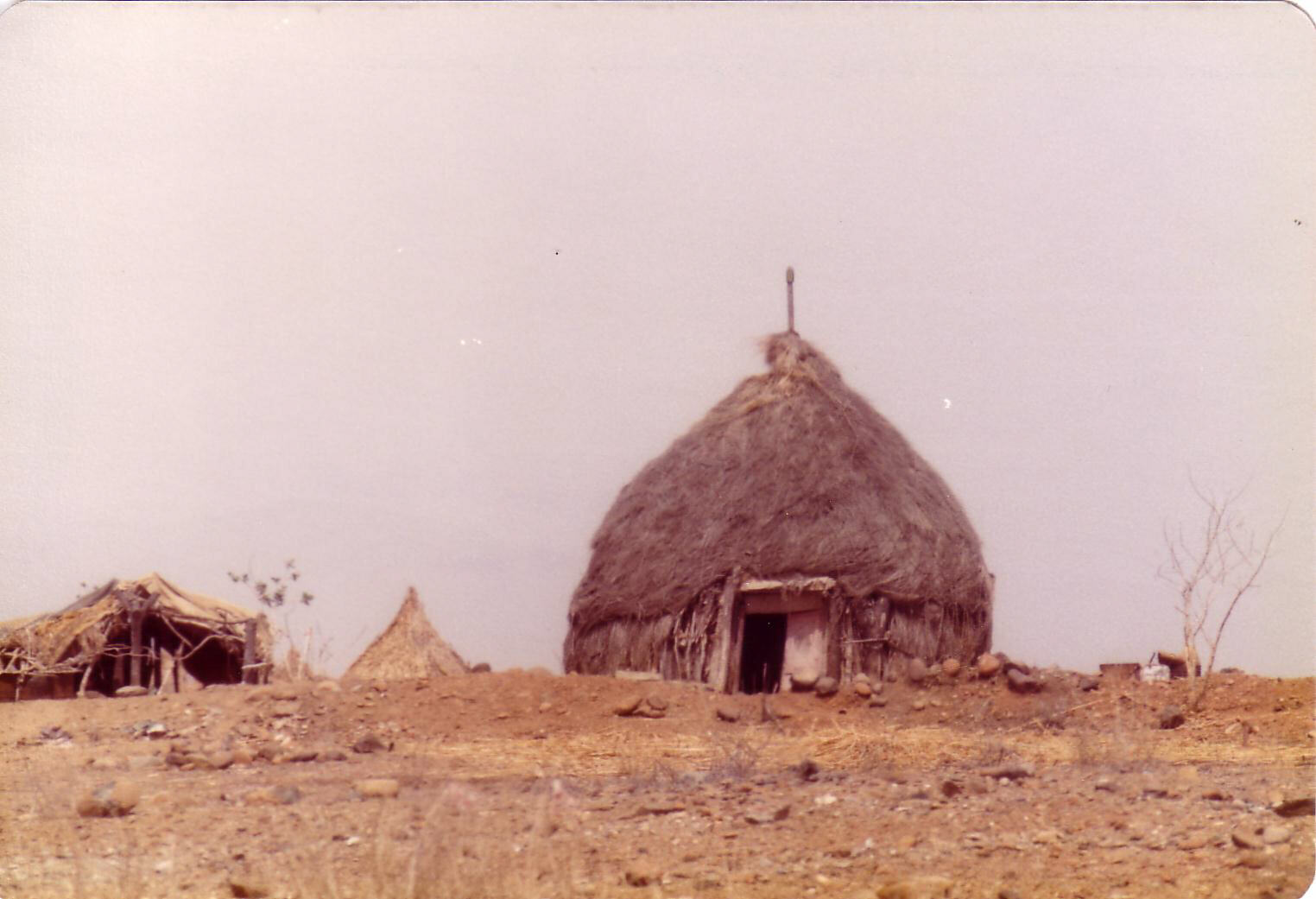 Huts on the coastal plain near Ad Darb, Saudi Arabia