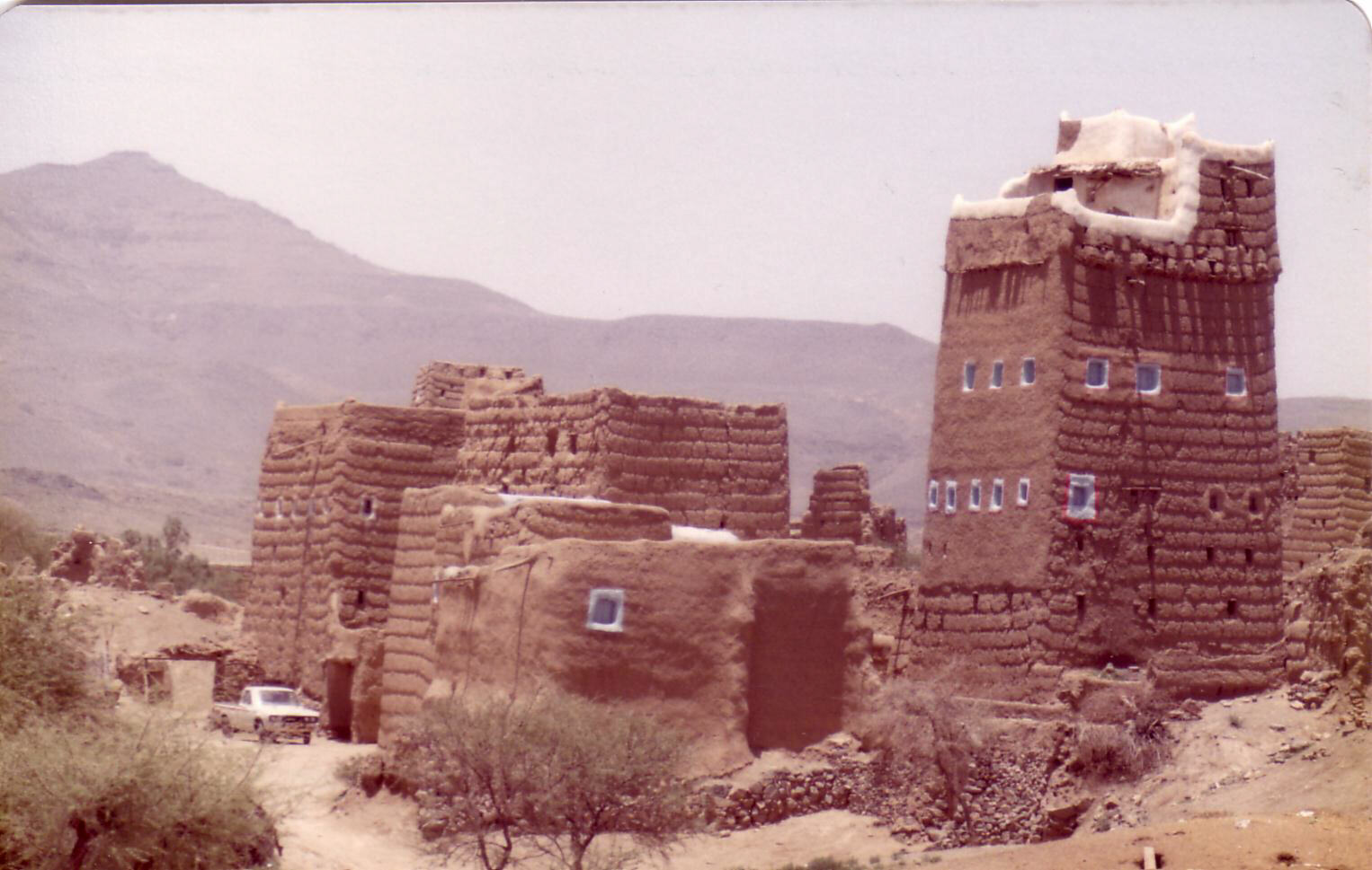 Tower houses in a village between Khamis Mushait and Najran, Saudi Arabia