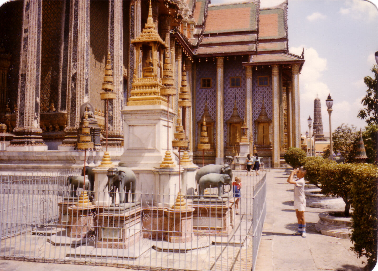 In the courtyard of Wat Phra Keo, Bangkok