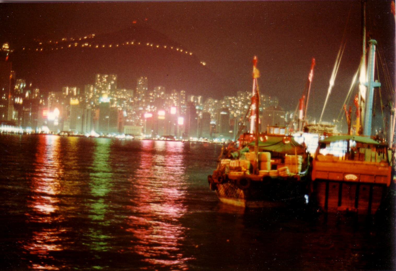 The bright lights of Hong Kong harbour