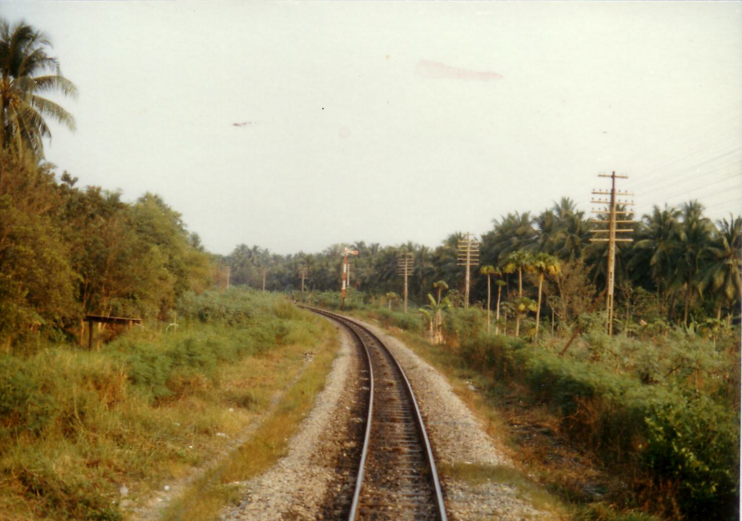 In Thailand, on the train from Bangkok to Singapore