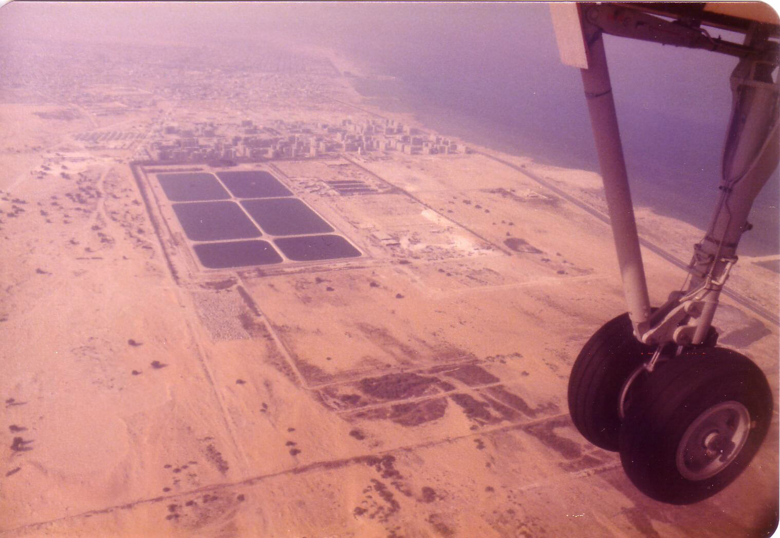 Flying over Dammam, Saudi Arabia