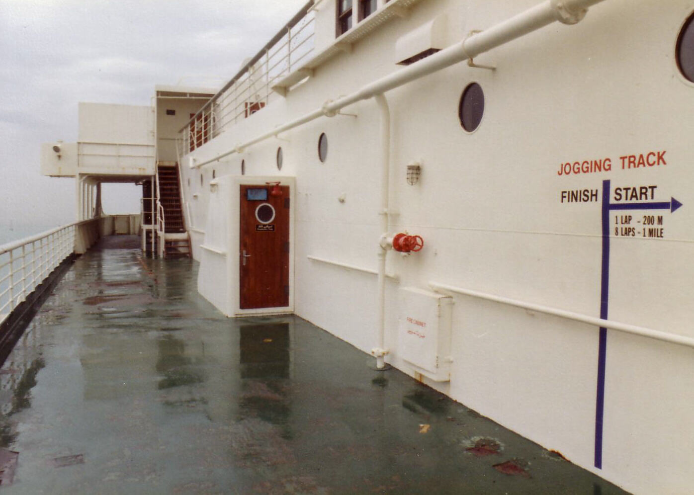 On the deck of the SS Marriott hotel in Kuwait