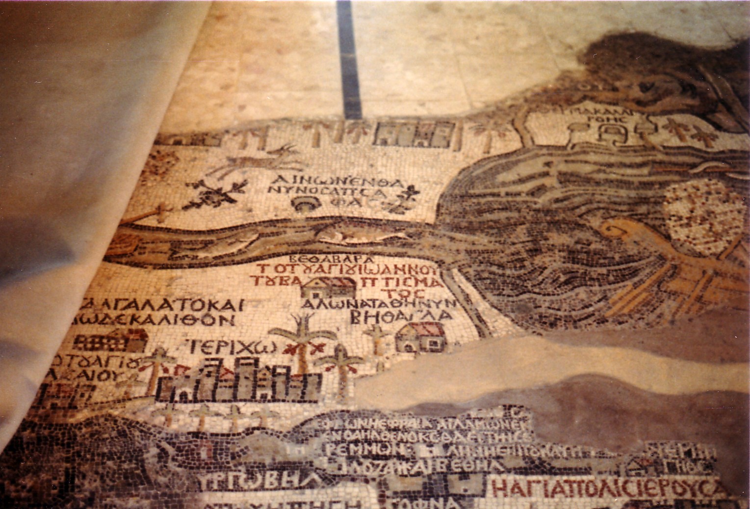 Mosaic map in Saint George church at Madaba, Jordan