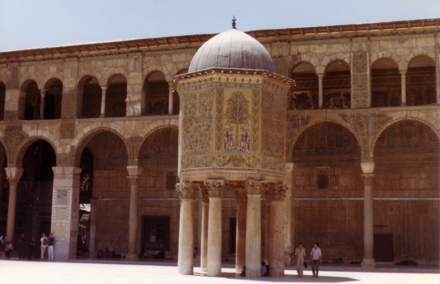 In the courtyard of the Omayyid mosque in Damascus