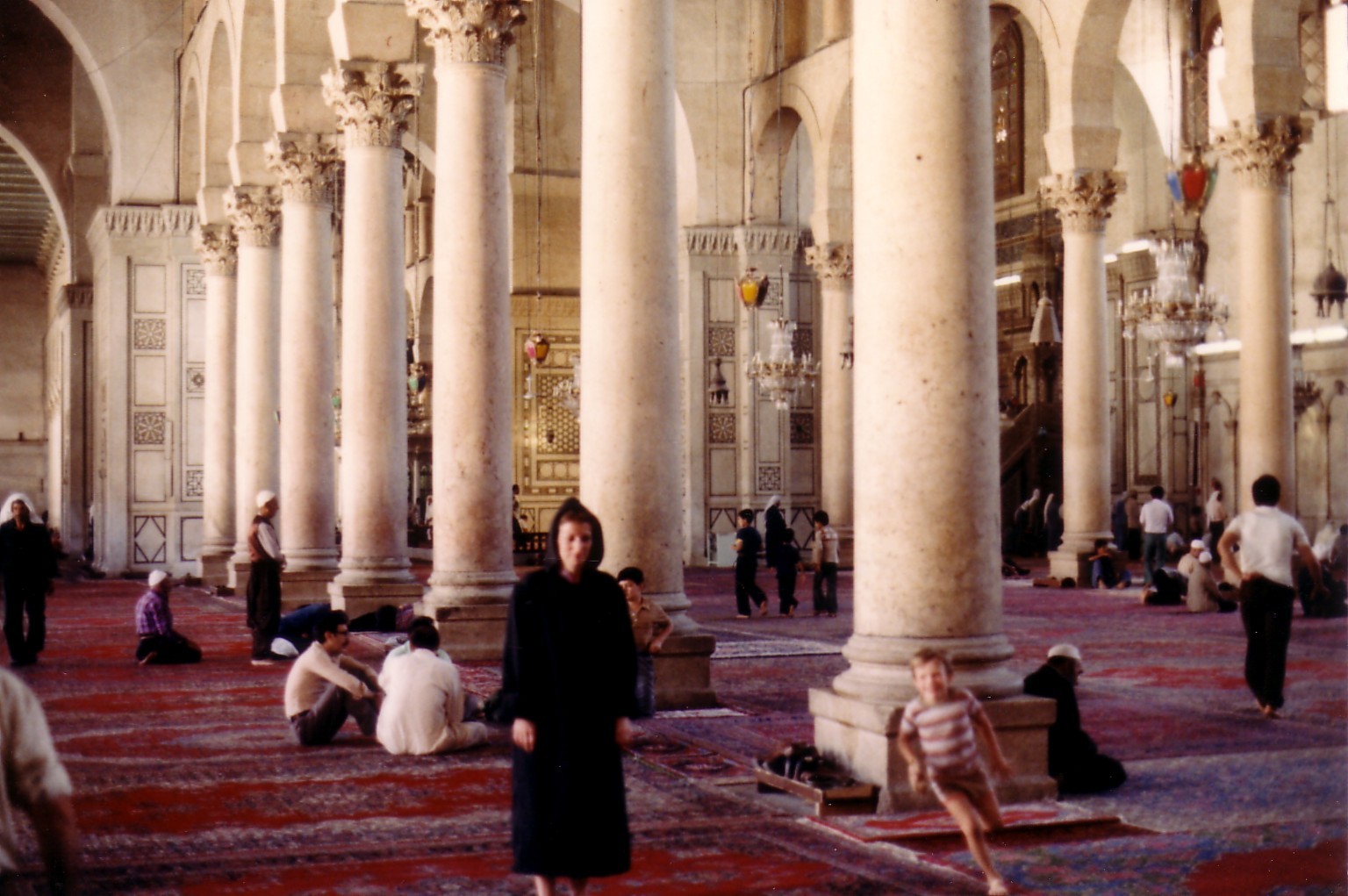 Pillars inside the Omayyid mosque in Damascus