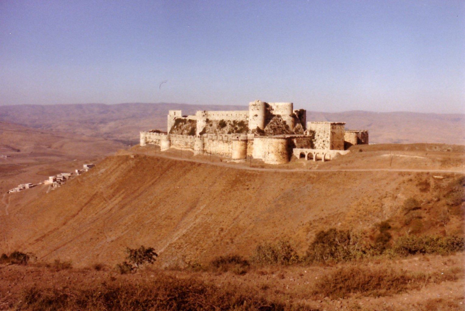 Krak des Chevaliers, a Crusader castle in Syria