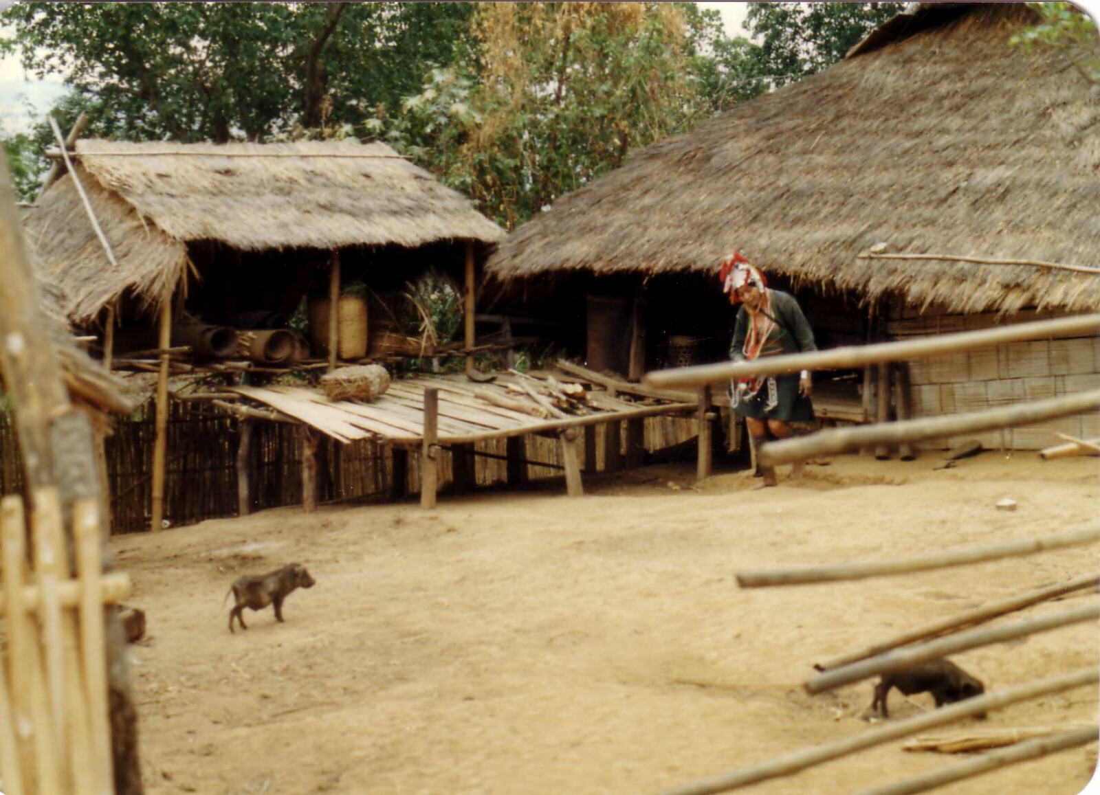 Akha hill tribe village at_E-Kaw near Chiang Rai, Thailand