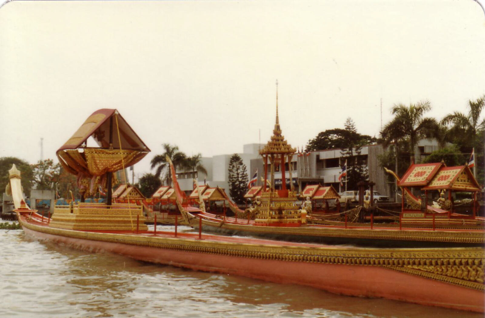 Royal Barge opposite Wat Pra Keo on the canal in Bangkok