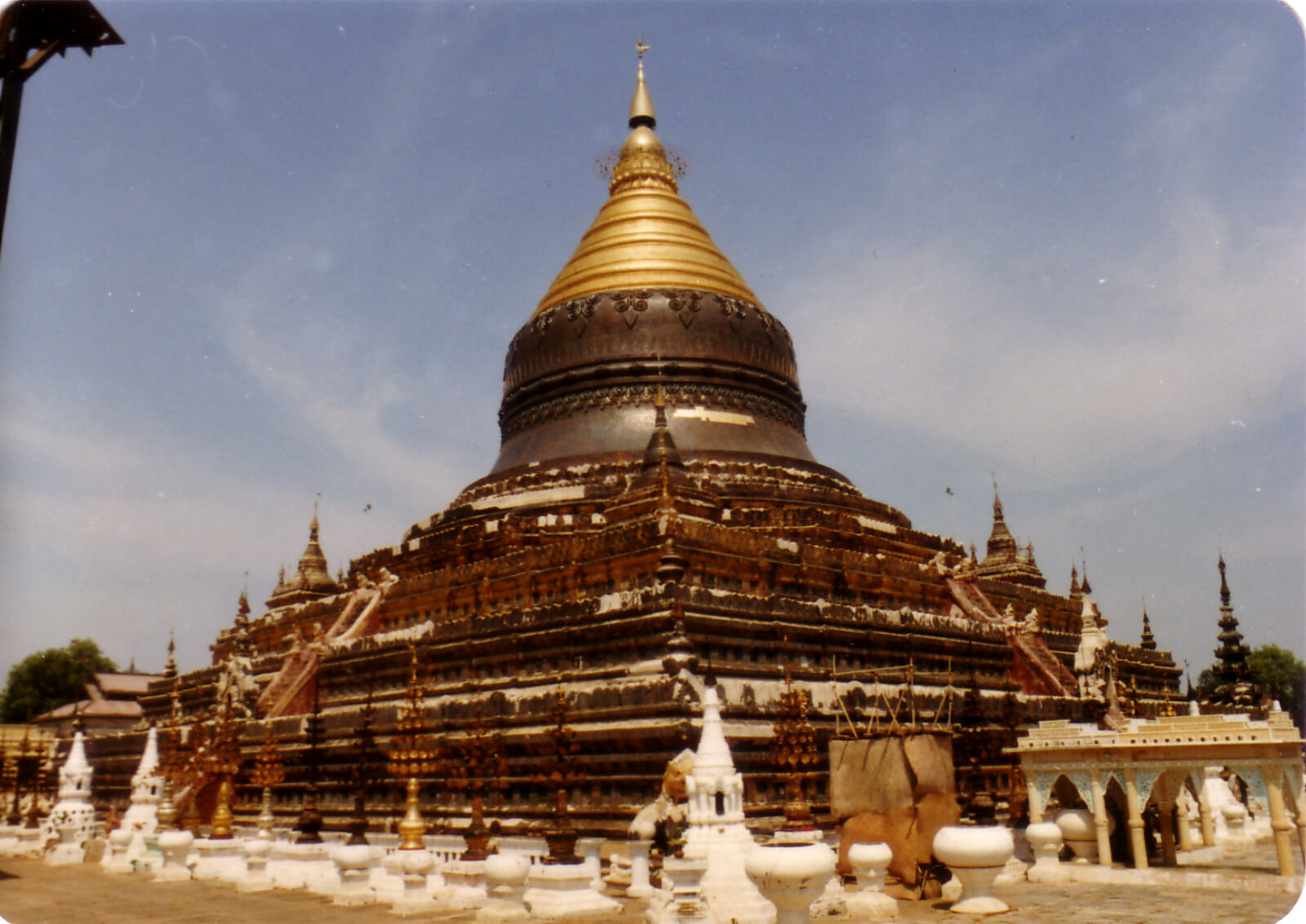 The Shwezigon Pagoda in Pagan, Burma