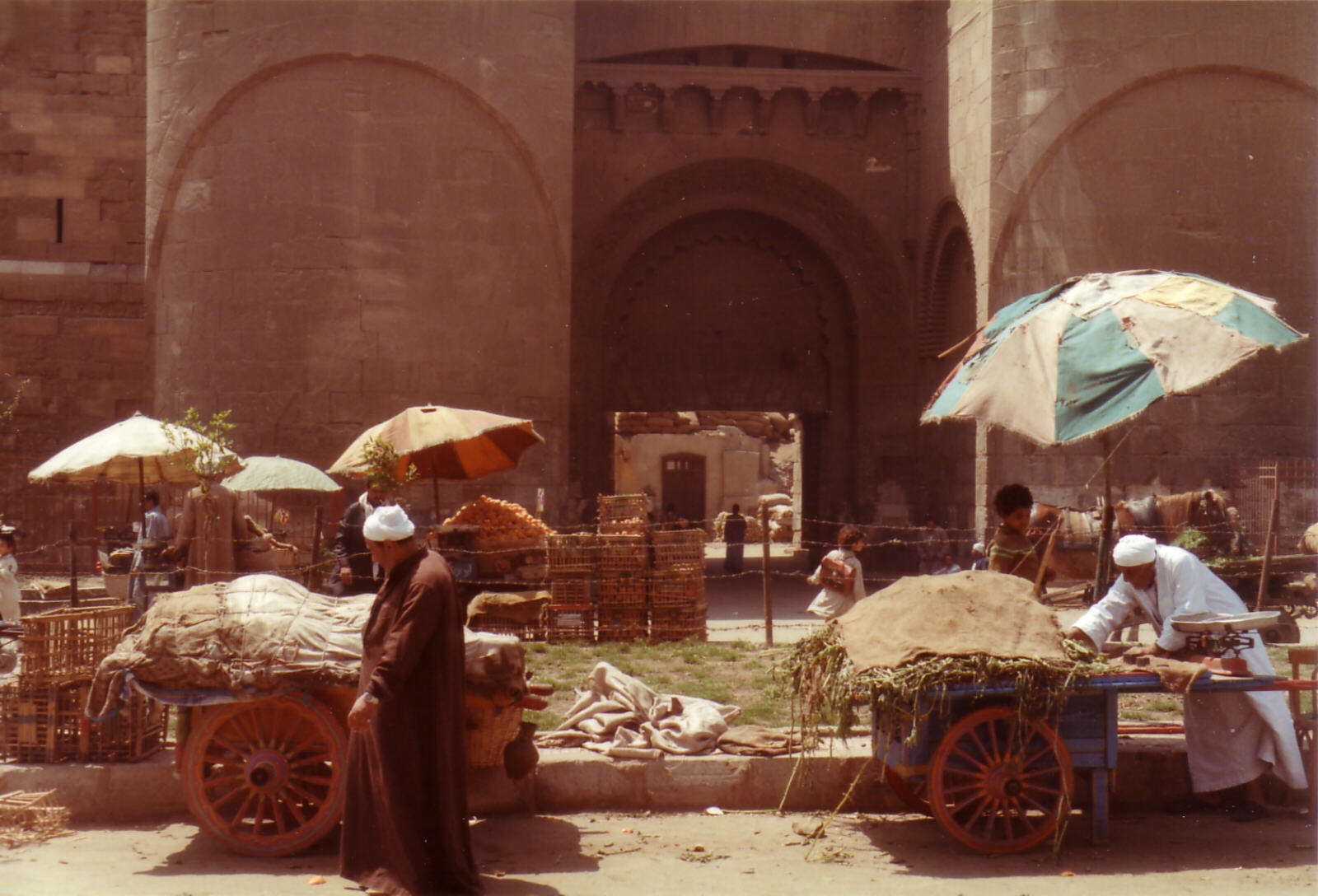 Market stalls outside Bab el Futuh in Islamic Cairo