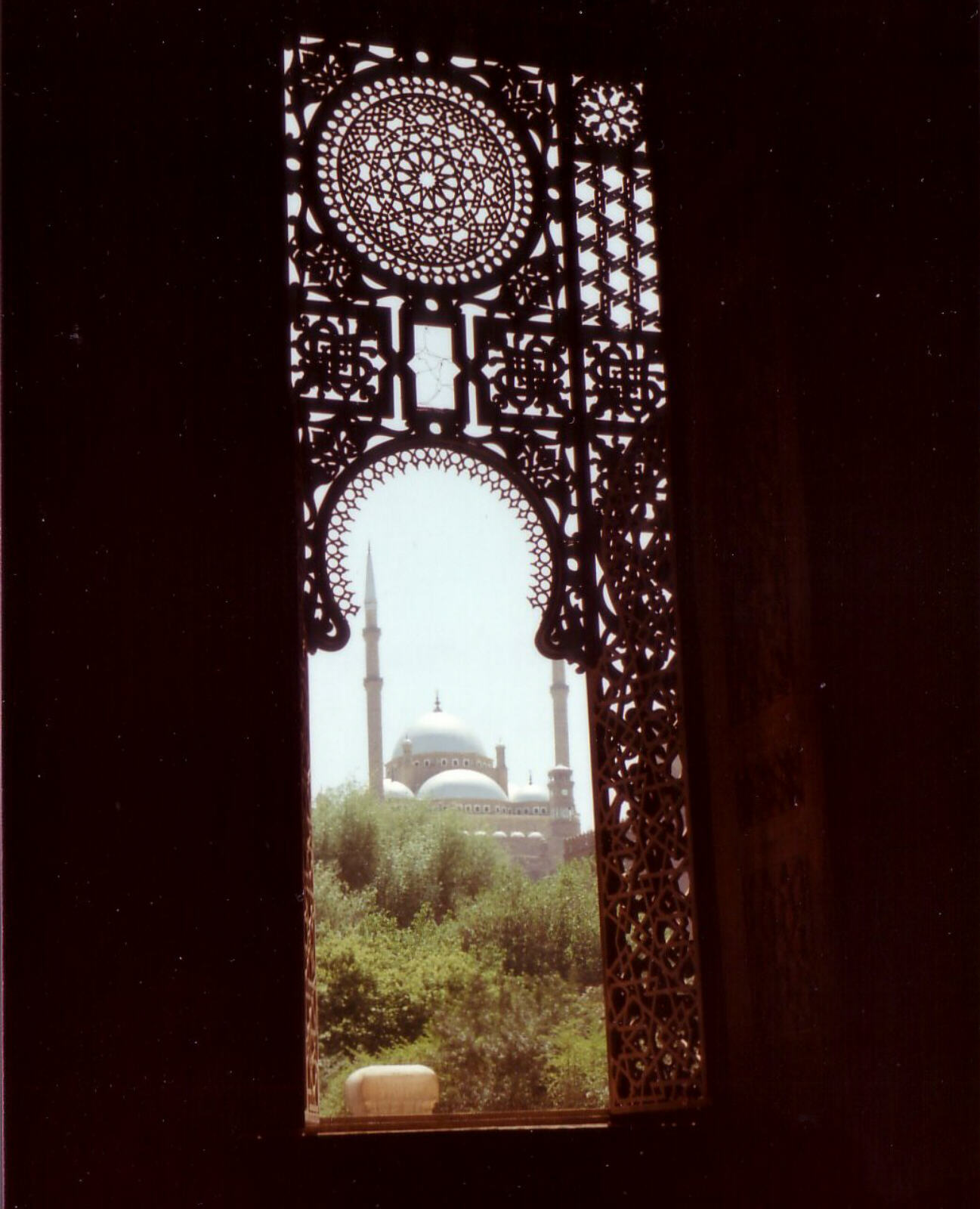 A window in the Rifai mosque in Cairo