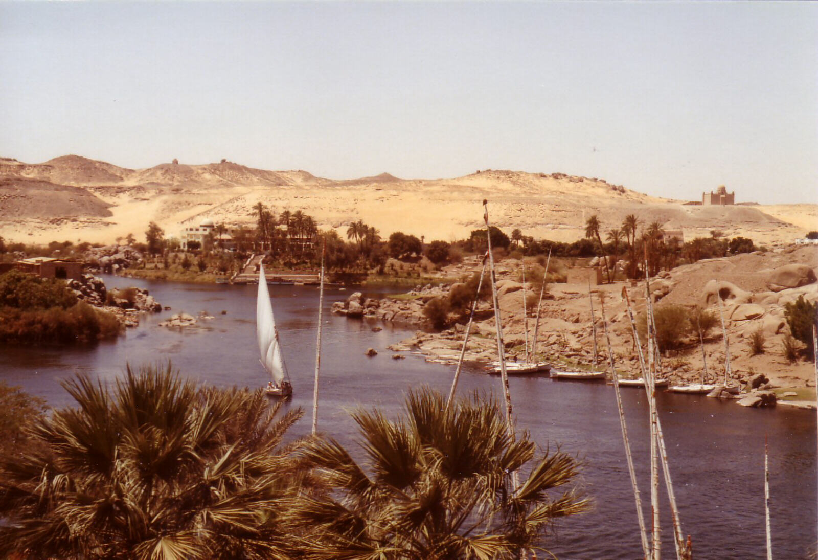 A felucca on the Nile at Aswan, Egypt