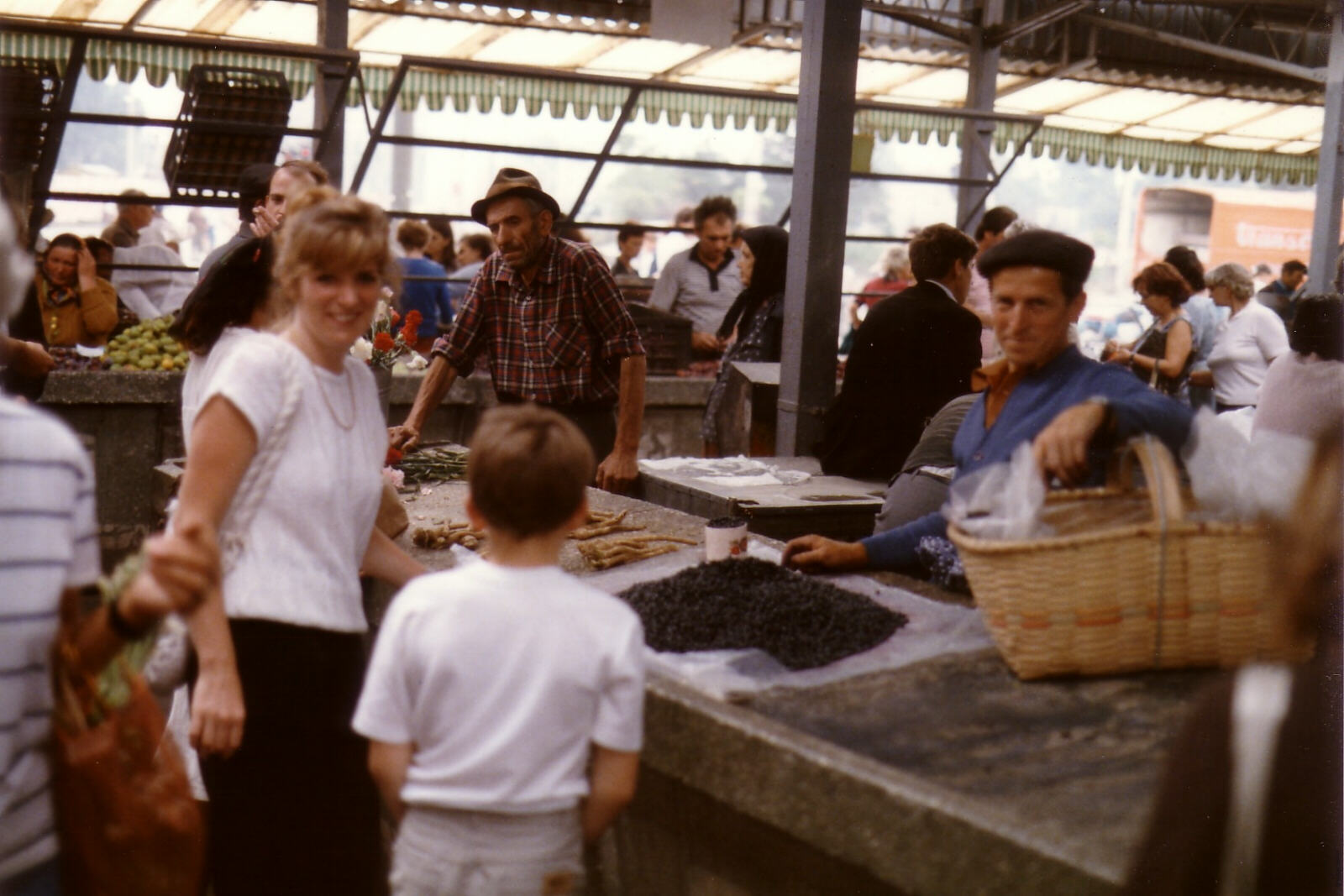 In the vegetable market in Unirii Square in Bucharest, Romania