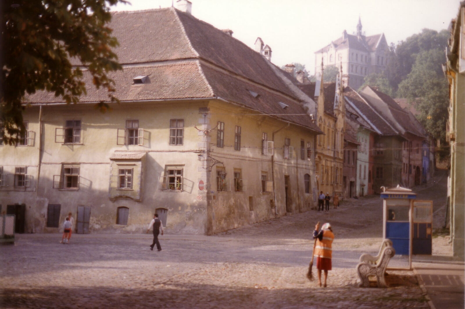 The square in Sighisoara in Transylvania, Romania