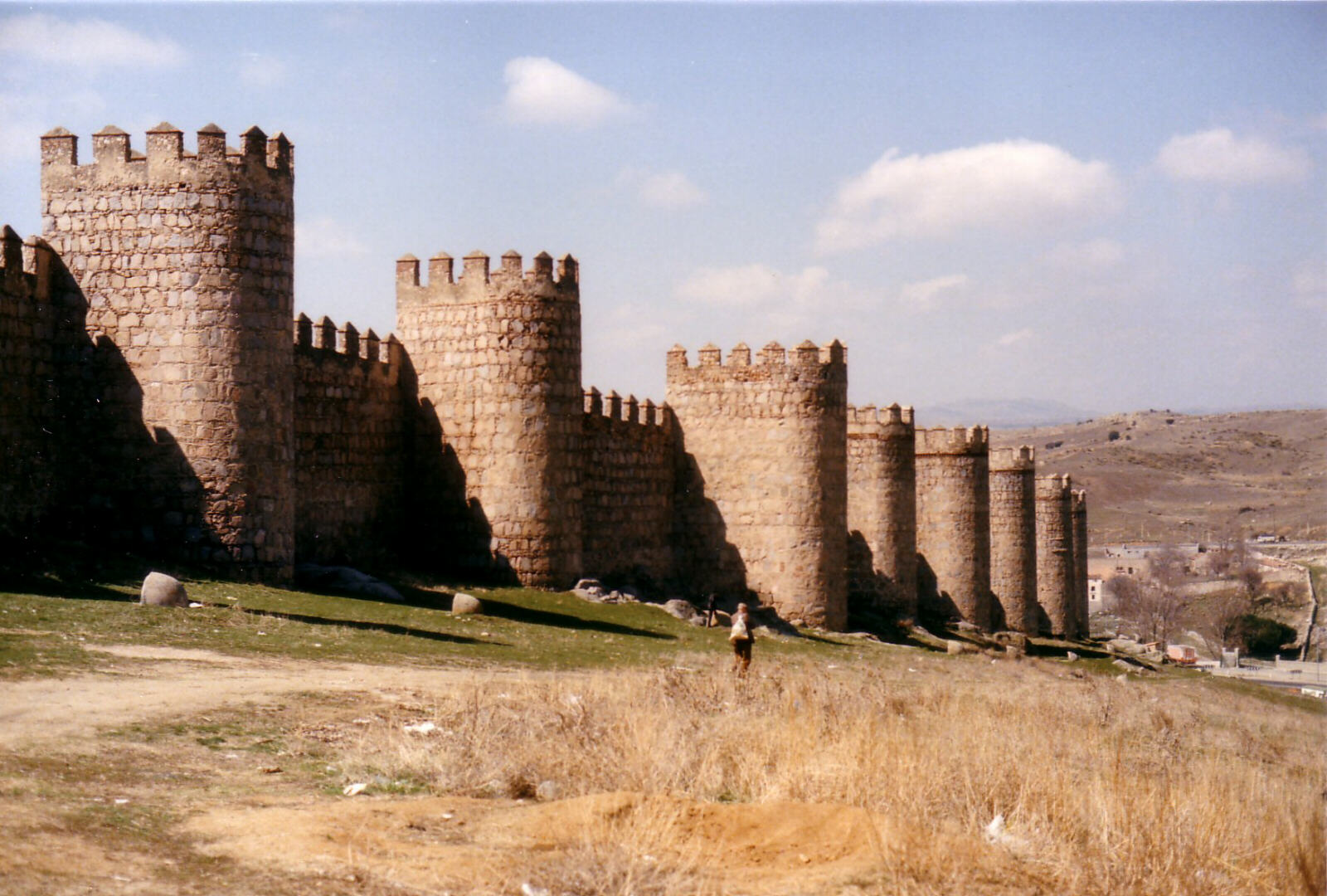 The city walls of Avila in Spain