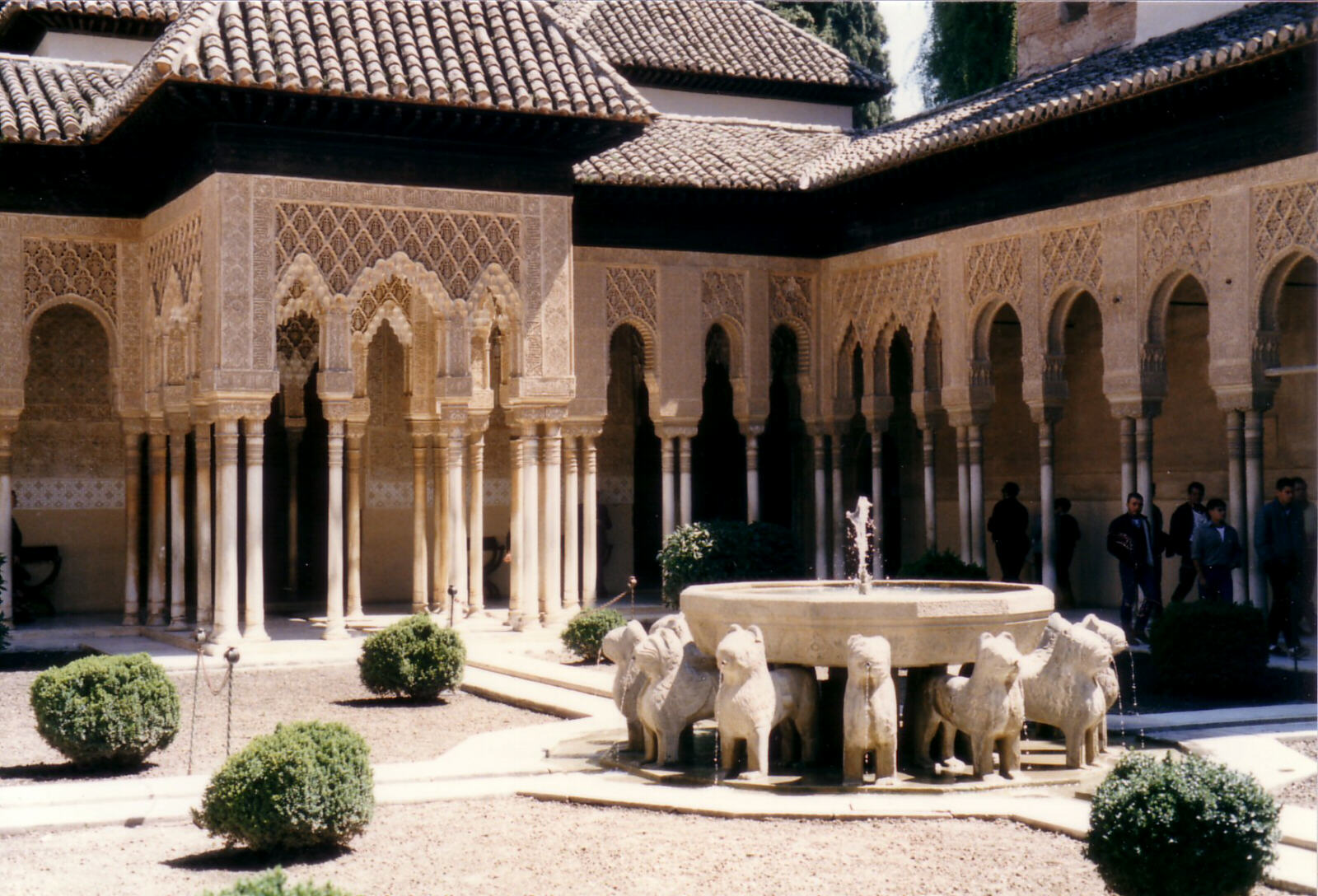 The 'Court of Lions' in the Alhambra in Granada, Spain