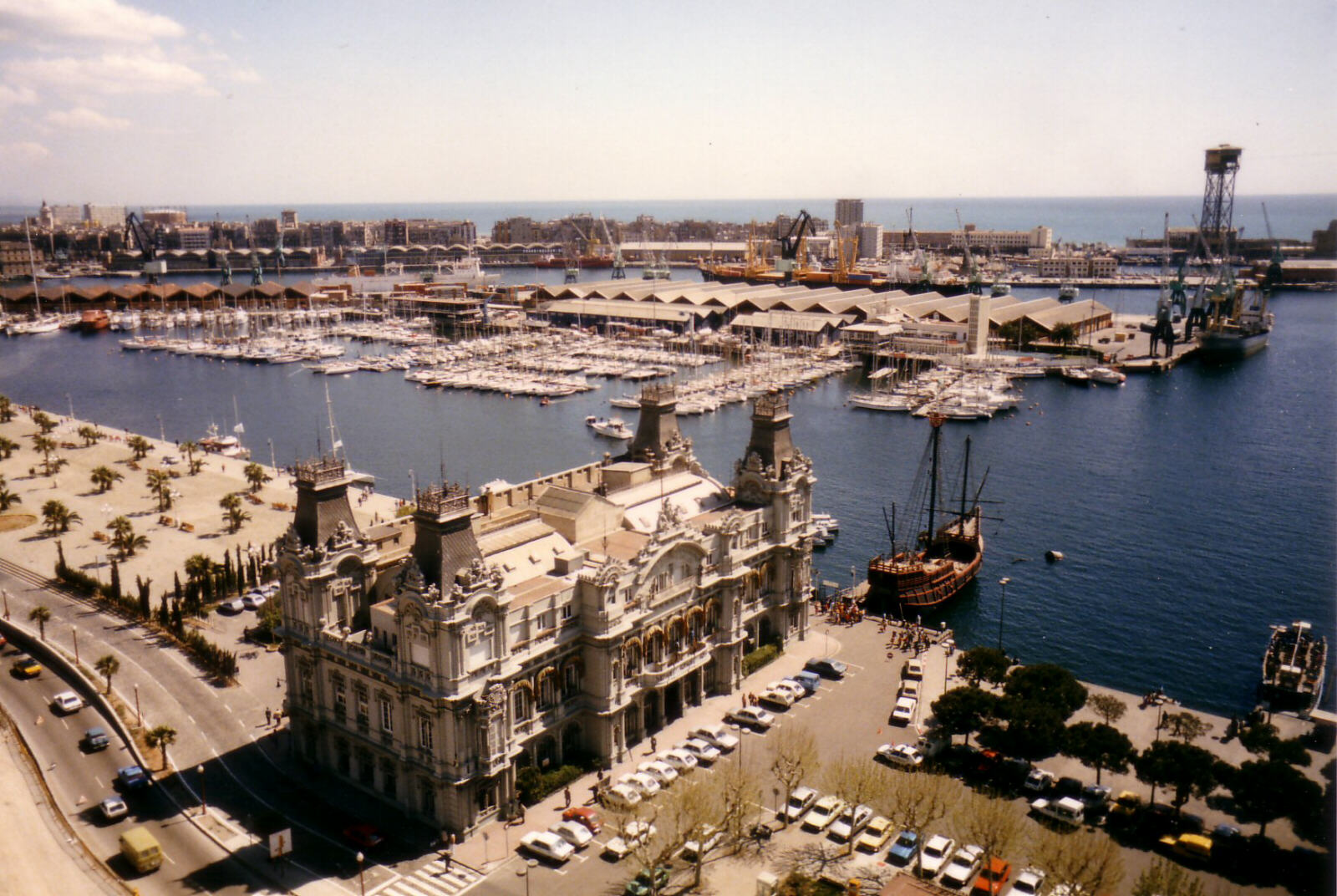 Barcelona harbour from the Telefric (cable car)